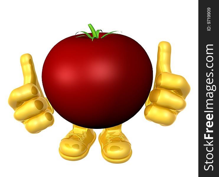 Mister fresh fruit character 3d render illustration. Mister fresh fruit character 3d render illustration