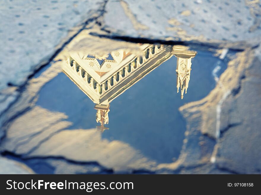 Reflection of Duomo in Florence, Tuscany, Italy