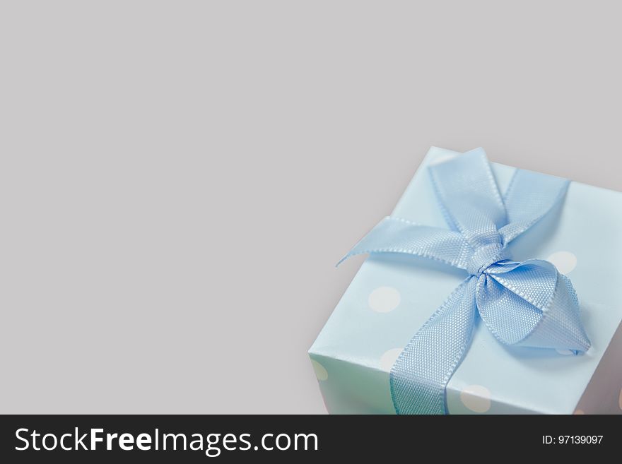 Blue, Ribbon, Box, Gift
