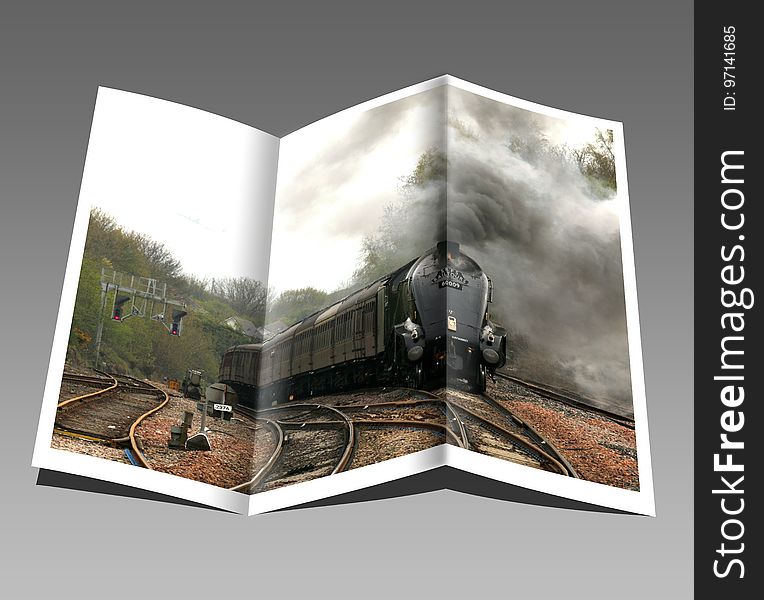 Booklet, Pamphlet, Train, Engine