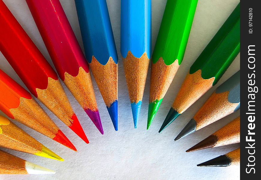 Pencil, Red, Close Up, Office Supplies