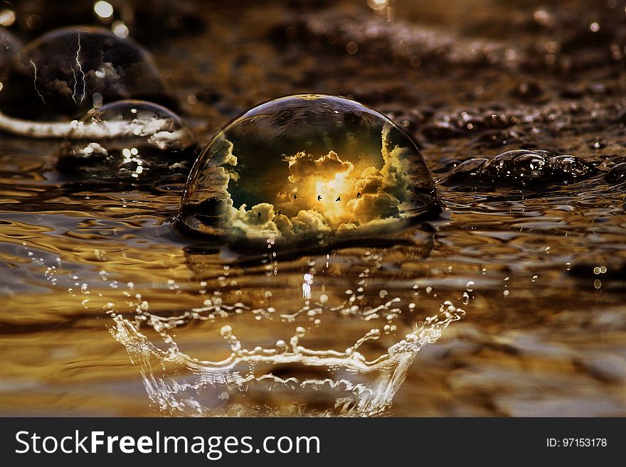 Water, Reflection, Close Up, Macro Photography