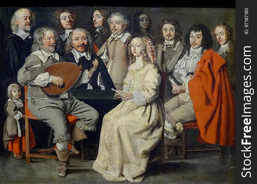 &x22;RÃ©union Musicale&x22;, Antoine Le Nain, 1642. MusÃ©e Du Louvre.