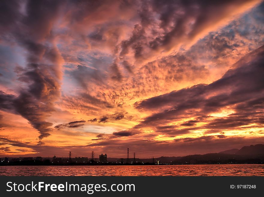 Photograph Of Clouds At Sunset