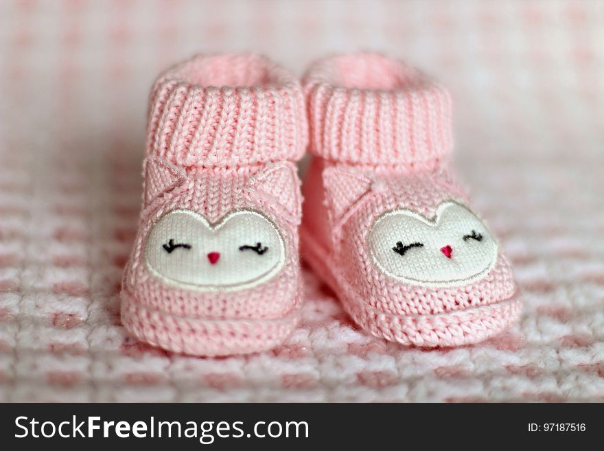 Close-up of Pink Baby Booties