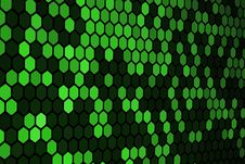 Green Hexagon Pattern Stock Images