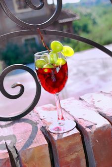 Bloody Red Wine Green Bunch Stock Image Bloody Red Wine Green Bunch Stock Image