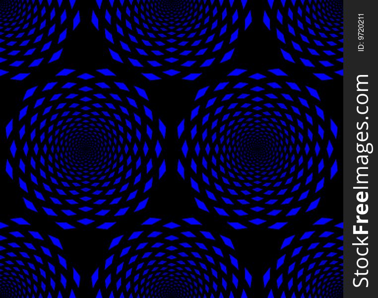 Vector illustration of Seamless Blue Whirl Pattern