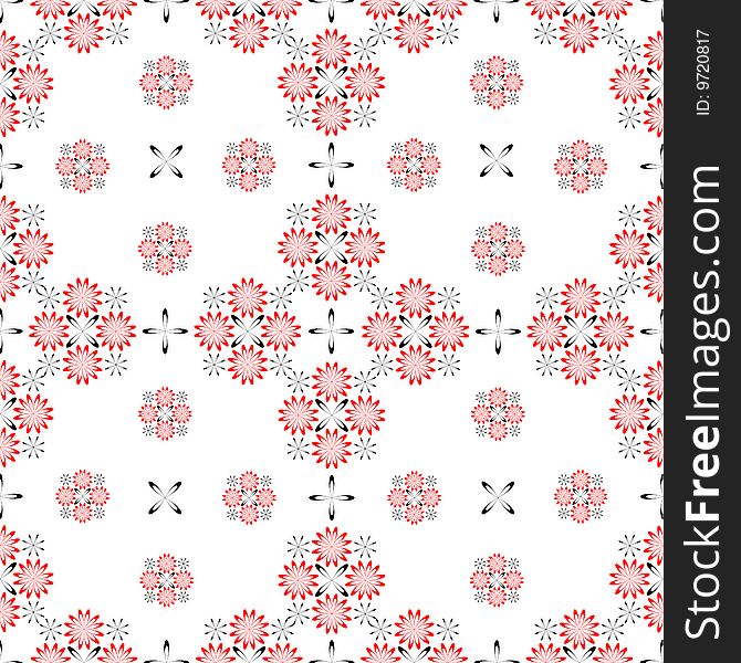 Abstract seamless pattern in folk style. Vector. Abstract seamless pattern in folk style. Vector.