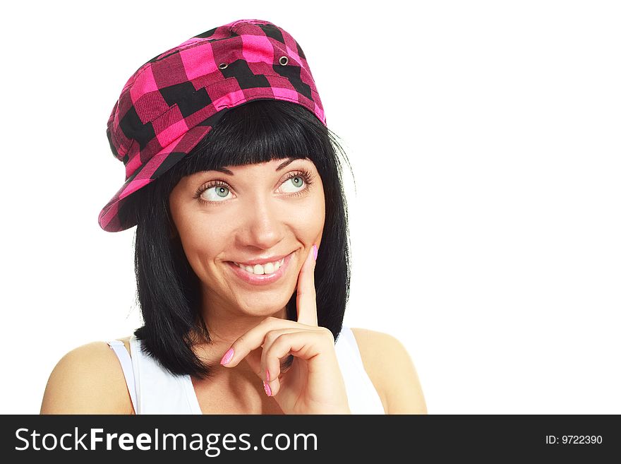 Portrait of a thoughtful young brunette woman. Portrait of a thoughtful young brunette woman