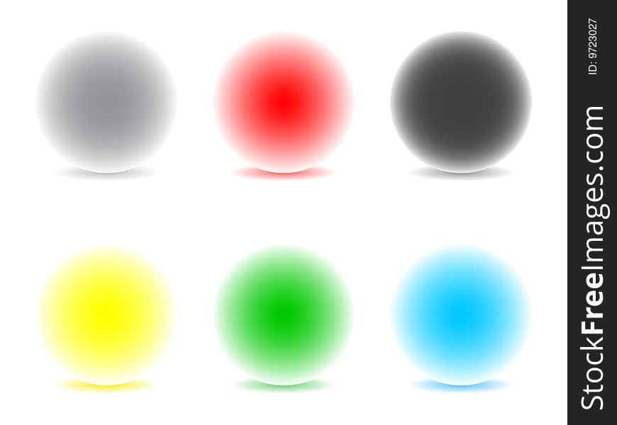 Balls different colors vector illustration