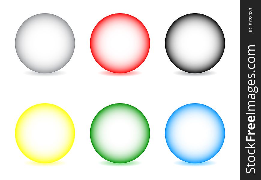 Balls different colors vector illustration