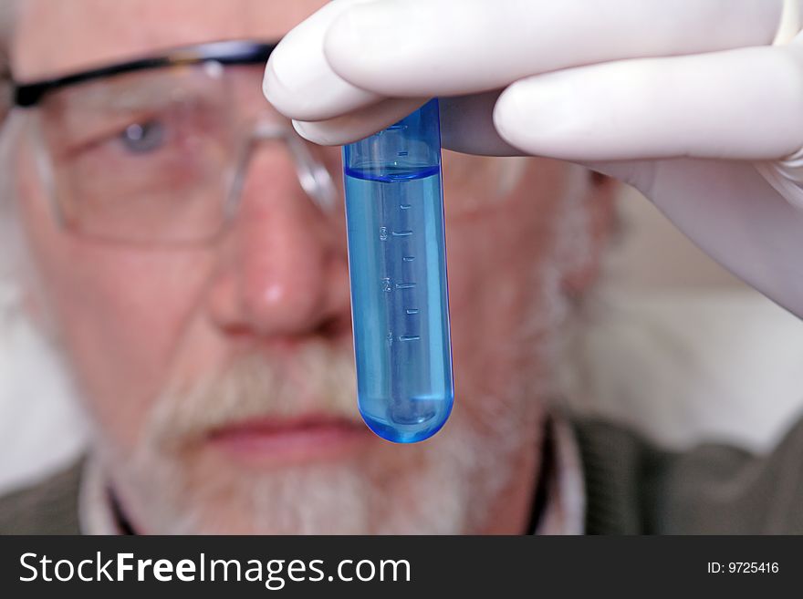 Technician working in a medical laboratory. Technician working in a medical laboratory