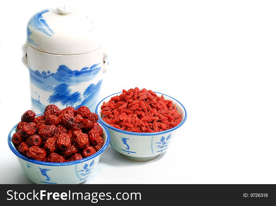 Traditional Chinese Herbs Red Jujube and Herbs Seed. Traditional Chinese Herbs Red Jujube and Herbs Seed