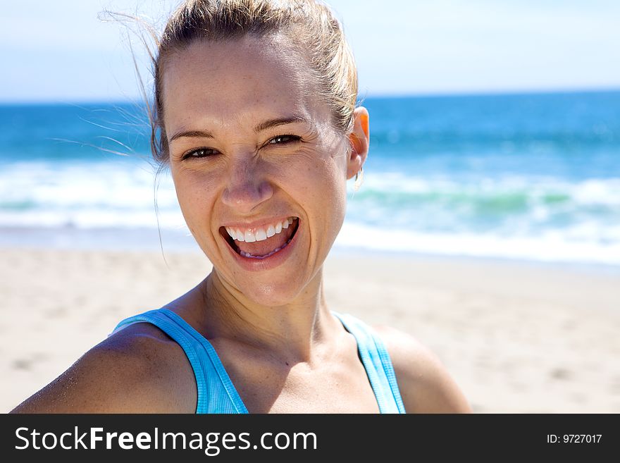 Beautiful Woman At The Beach