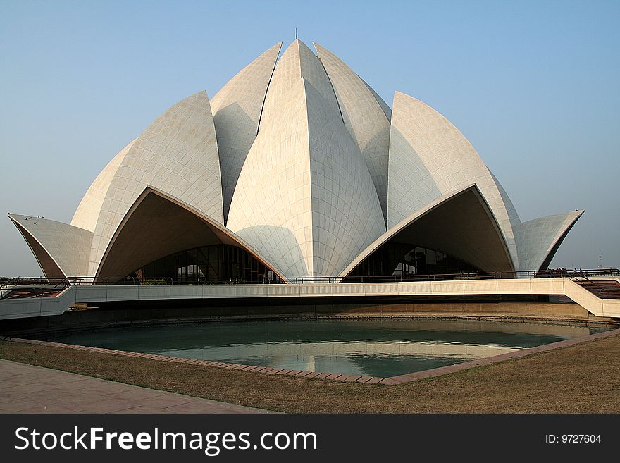 Lotus Temple, Bahai House of Worship, situated in Delhi, India, Asia. Lotus Temple, Bahai House of Worship, situated in Delhi, India, Asia