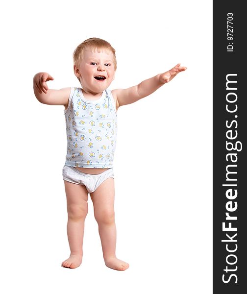 Portrait of the blond little boy on a background. Portrait of the blond little boy on a background