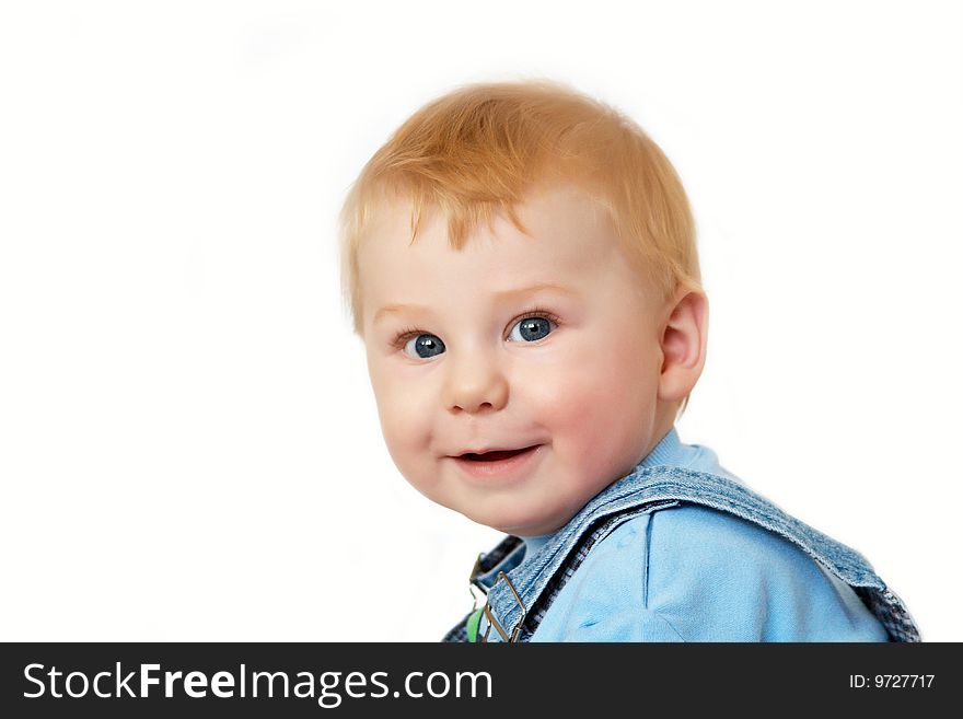Portrait of the blond little boy on a background. Portrait of the blond little boy on a background