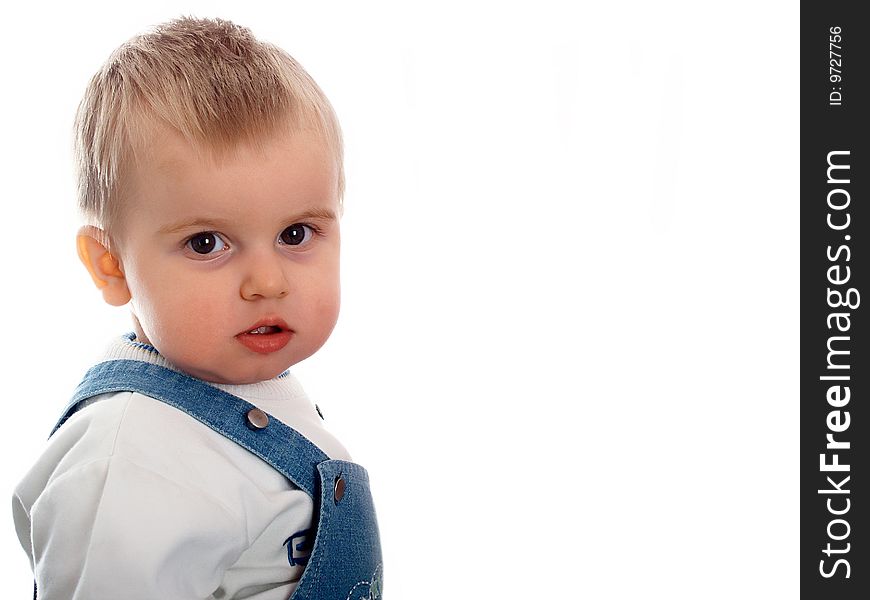 Portrait of the blond little boy on a background. Portrait of the blond little boy on a background