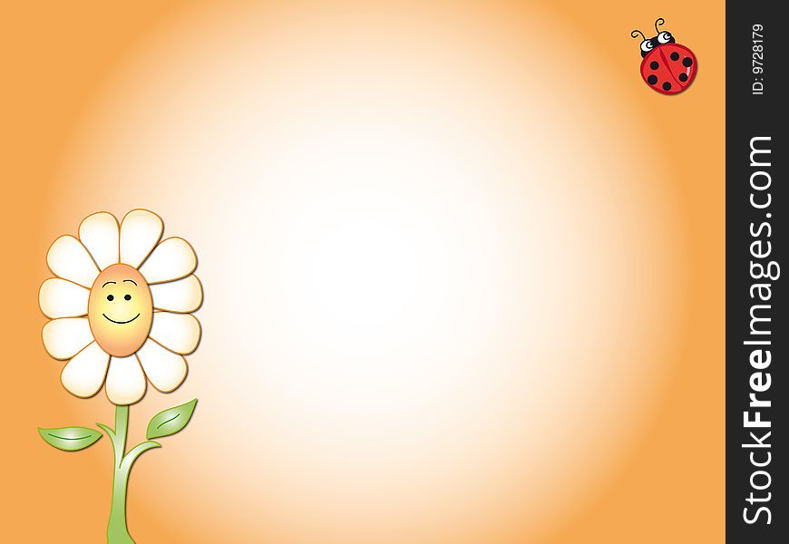 An illustration of daisy card