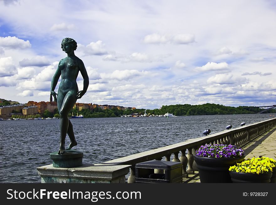 View over summer in Stockholm city. View over summer in Stockholm city