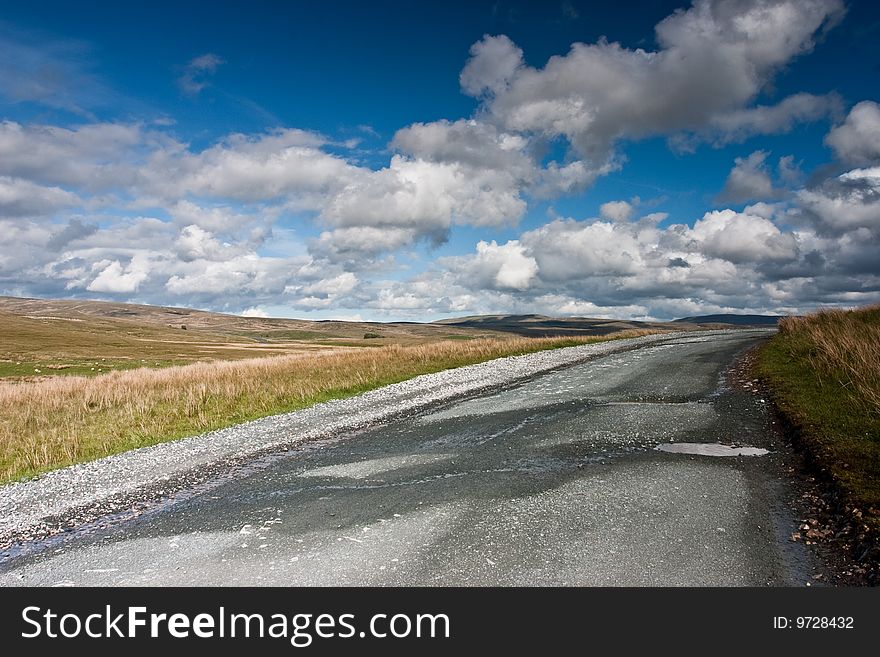 Road in Cumbria in Great Britain
