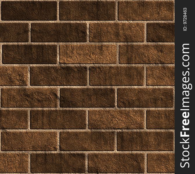 High quality computer generated texture of brick wall