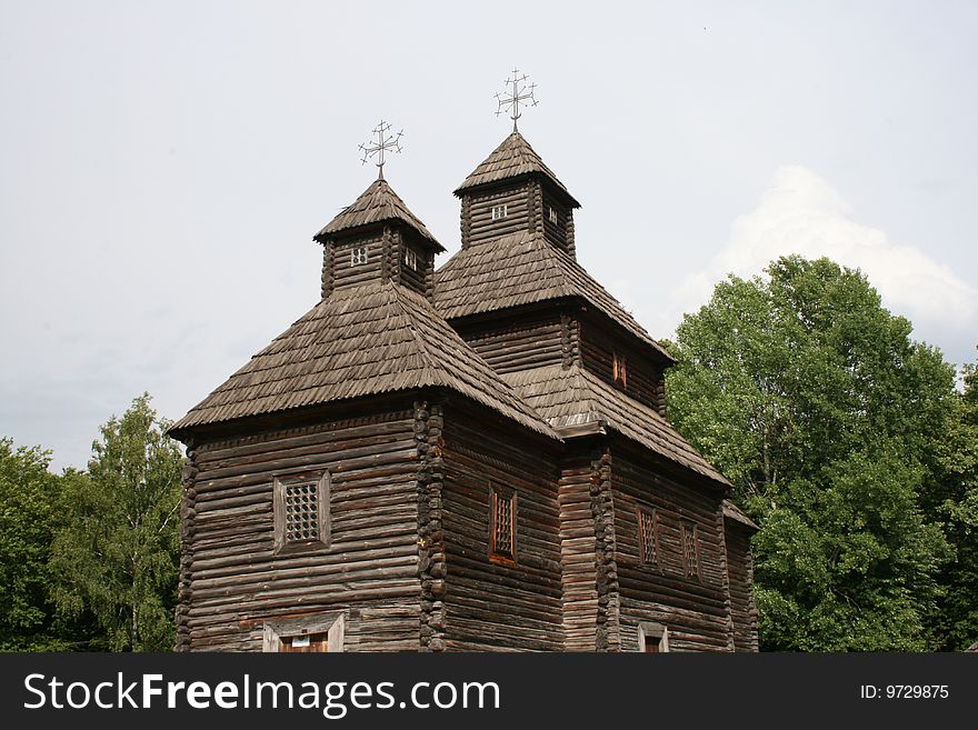 Church in the Ukrainian style. Ukrainian church. Church in the Ukrainian style. Ukrainian church.