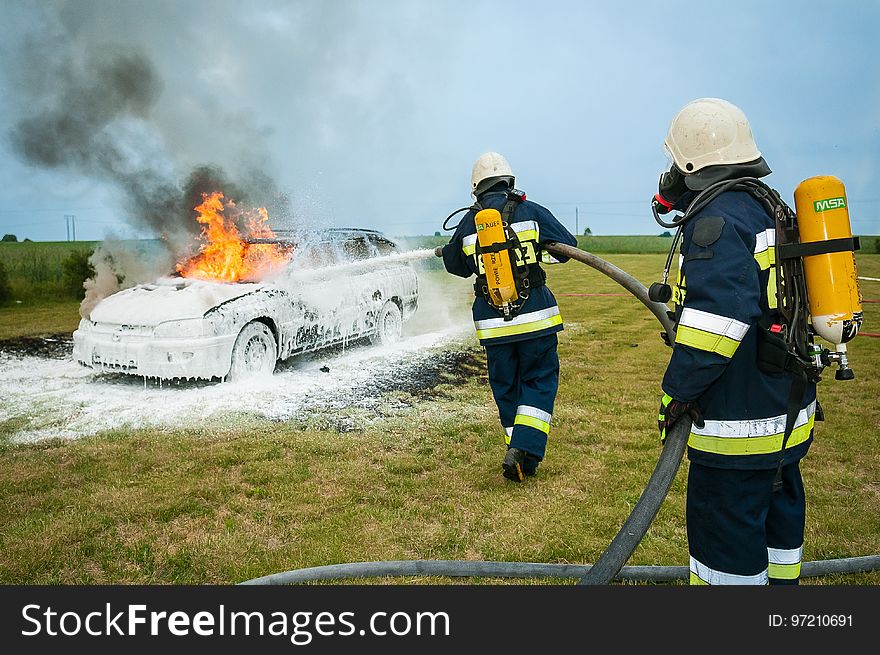 Motor Vehicle, Firefighter, Profession, Fireman