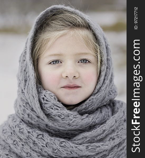 Human Hair Color, Girl, Child, Scarf