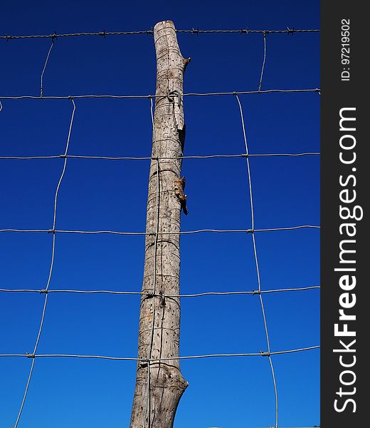 Sky, Blue, Wire Fencing, Electricity