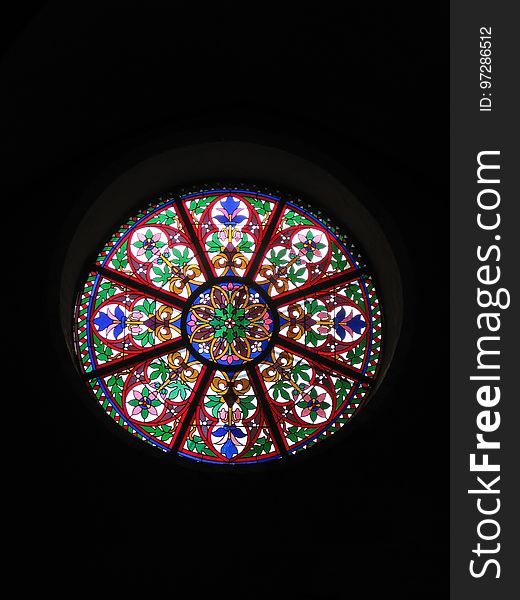 Stained Glass, Glass, Window, Circle