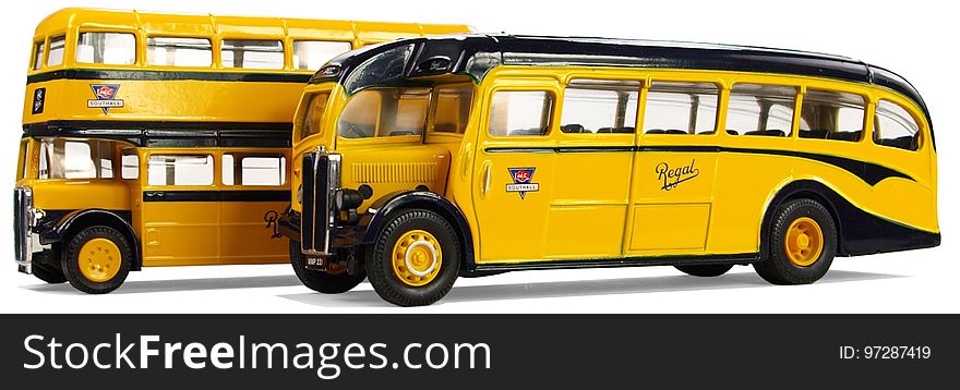 Motor Vehicle, Bus, Yellow, Transport