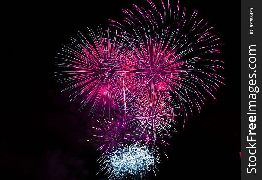 Fireworks, Pink, Event, Purple