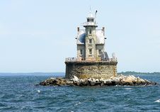 Lighthouse House In The Bay Stock Photography Lighthouse House In The Bay Stock Photography