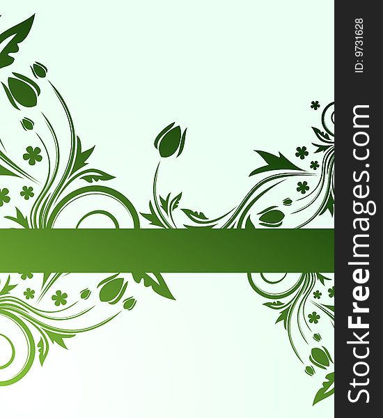 Green Floral Background