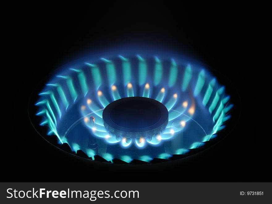 Blue Flame On Gas Stove
