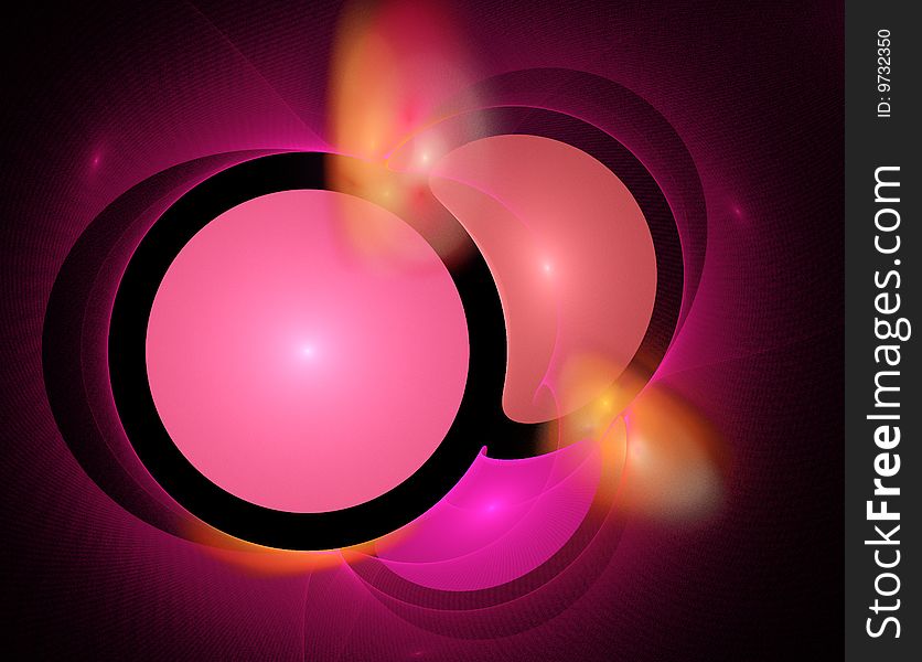 Background Abstract Fractal Image with Circle Formation