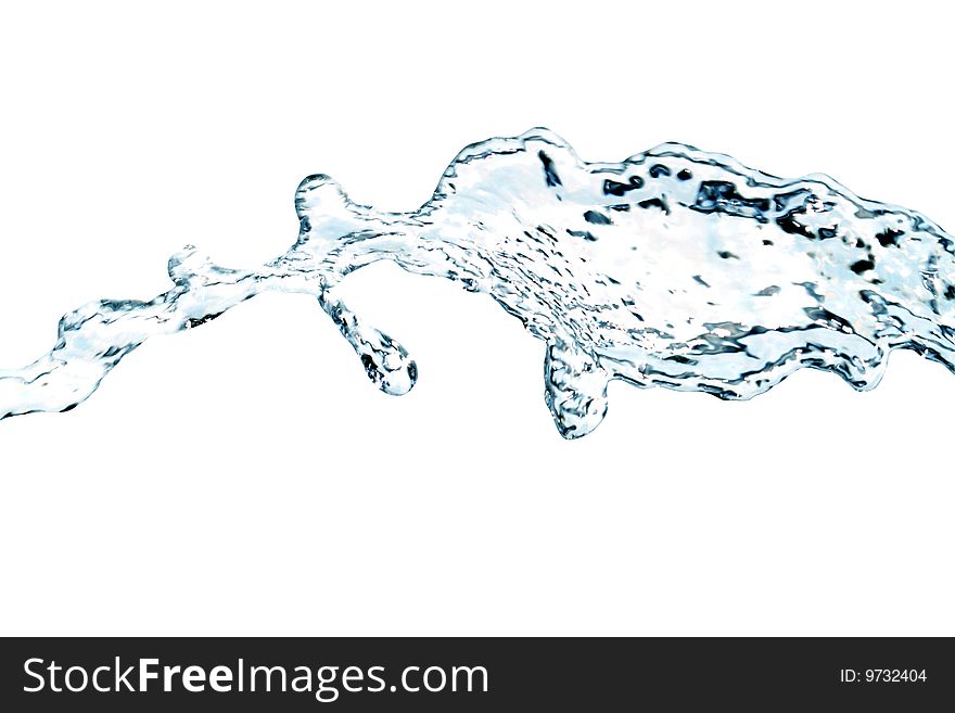 Splashing water abstract background isolated with clipping path