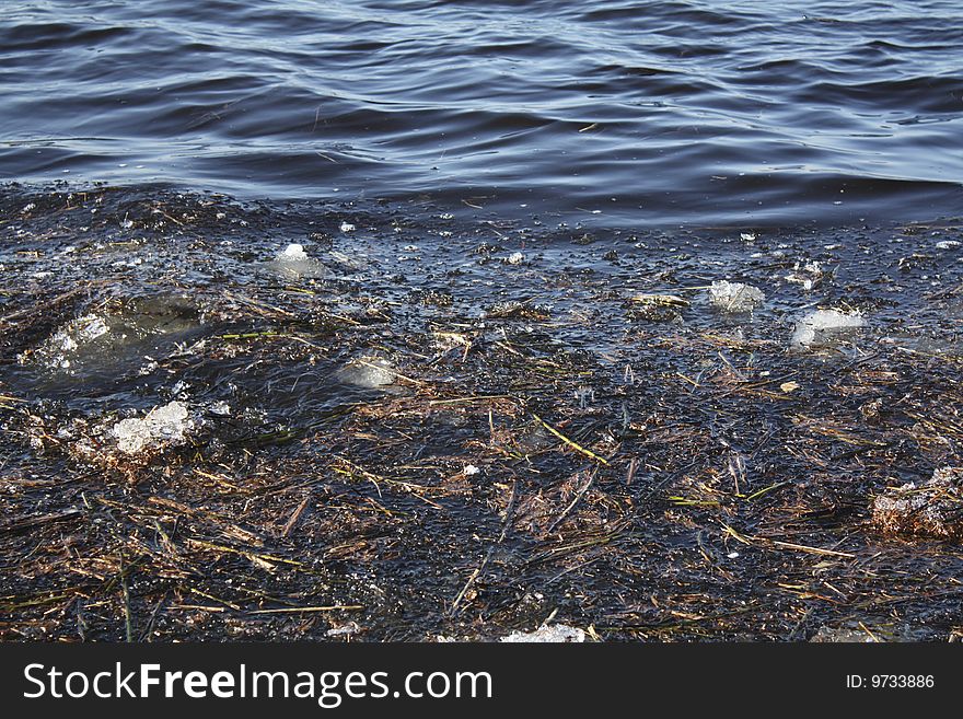 Last ice on the river. Last ice on the river.