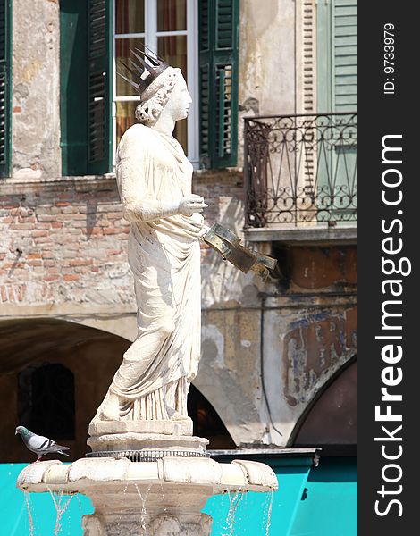 Fountain of our Lady Verona in Verona, Italy