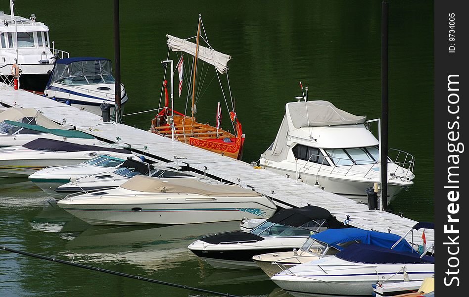 Boat harbor in an old ship. Boat harbor in an old ship.