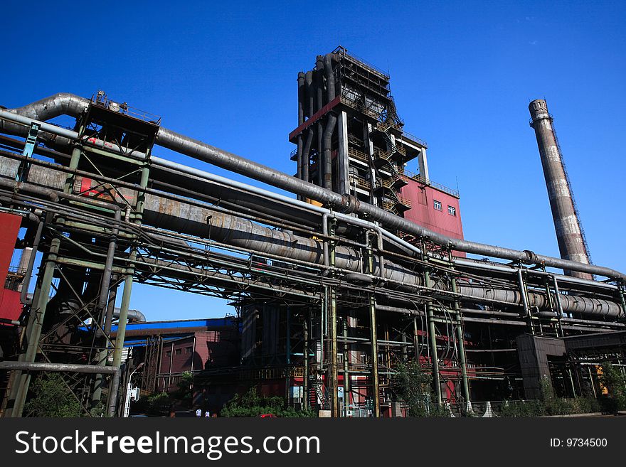 Capital Iron and Steel Plant in Beijing,China,Asia. Capital Iron and Steel Plant in Beijing,China,Asia.