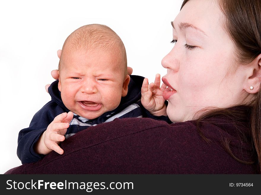 Newborn Baby and young mother