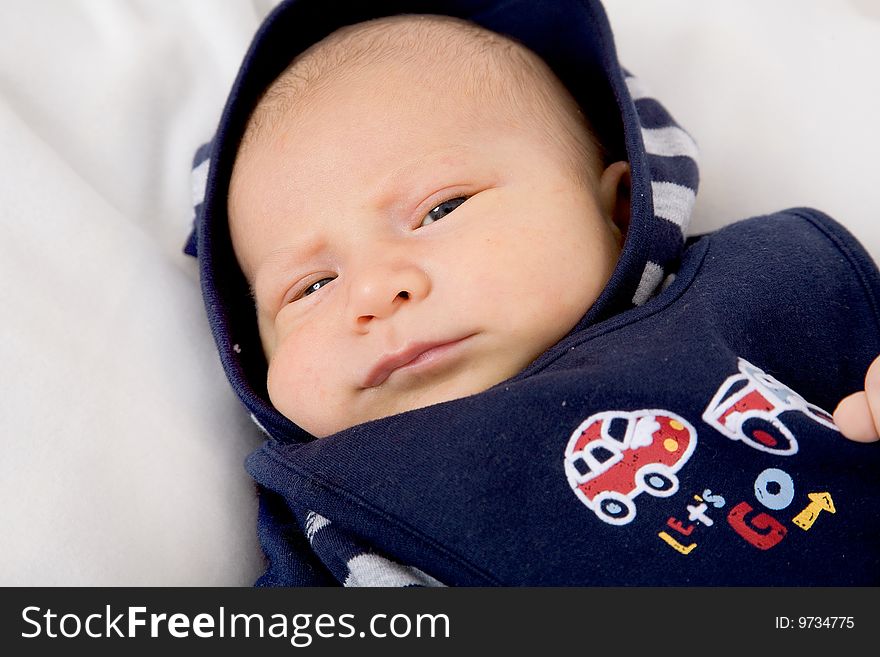 Portrait of Newborn little boy. Portrait of Newborn little boy