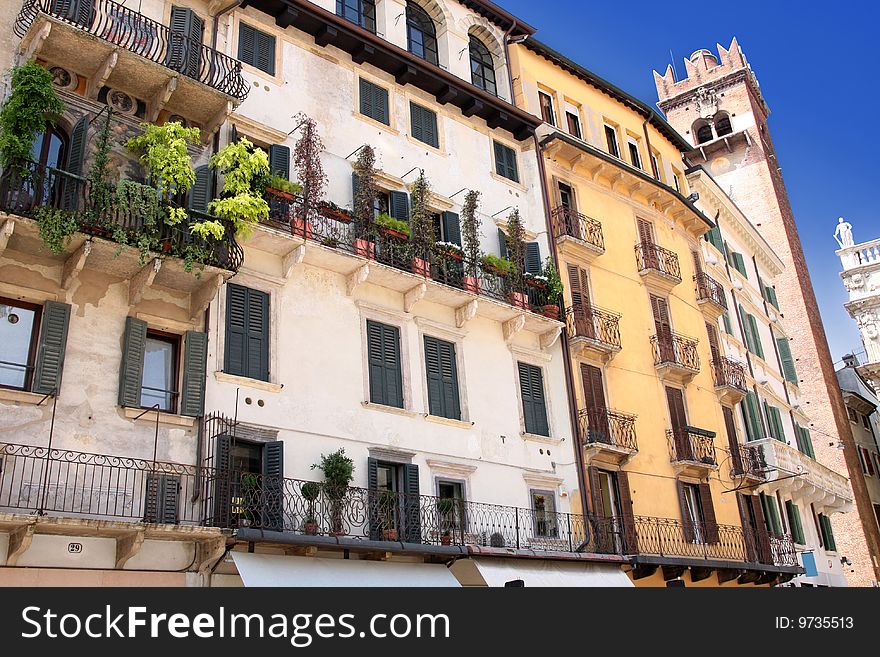 Facade in Verona, Italy