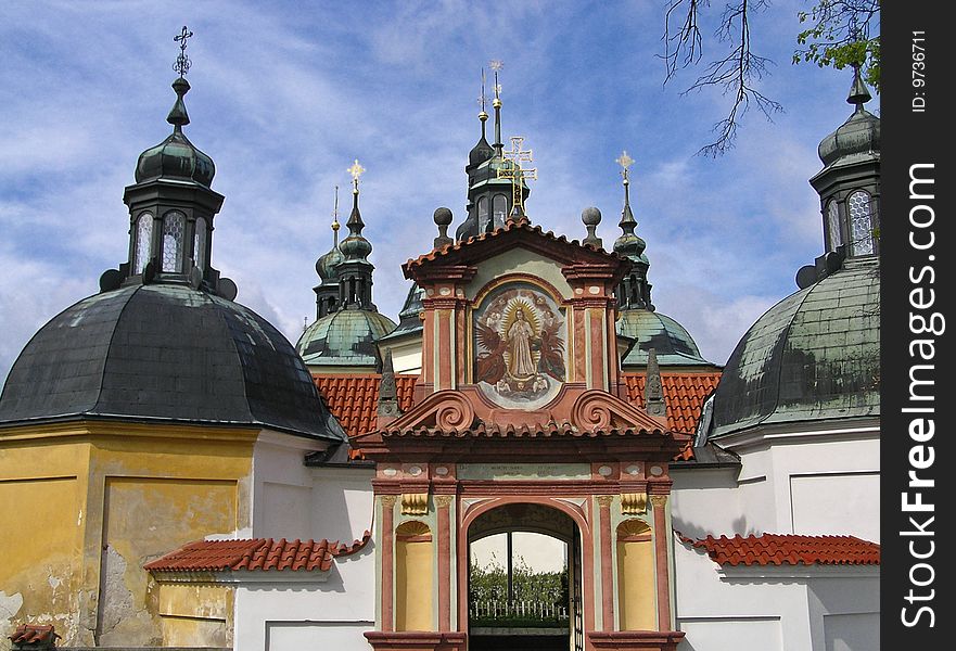 A church in a town of Tabor, southern part of the Czech Republic.