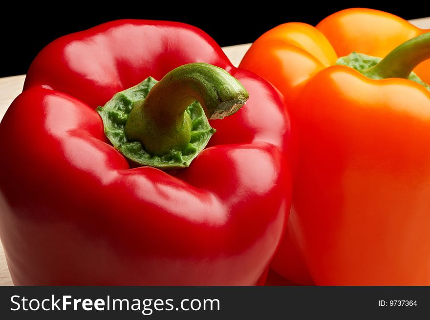 Red And Orange Bell Peppers