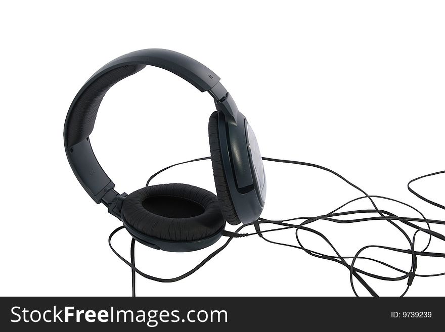 Headset of the white background