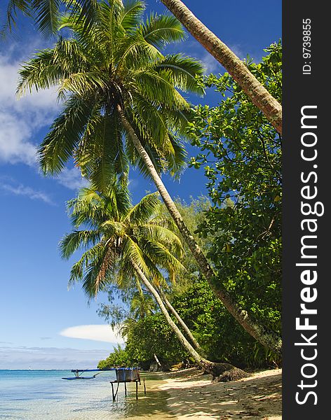 Tropical beach, Huahine Island, French Polynesia